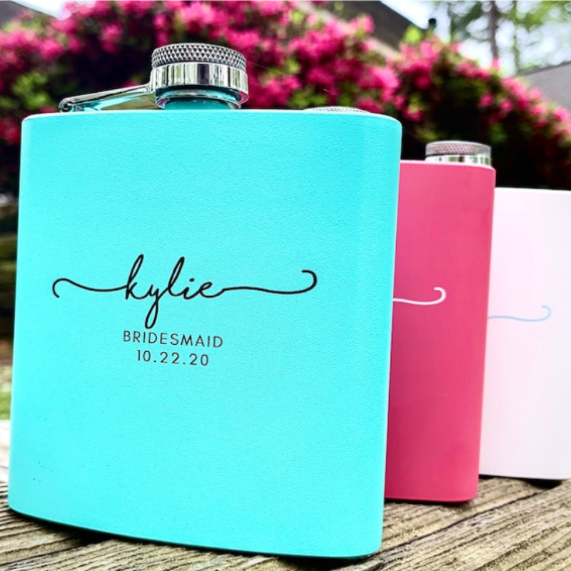 Personalized Bridesmaid Flasks