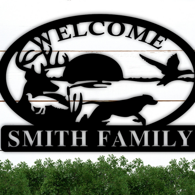 Personalized Deer Duck Sign