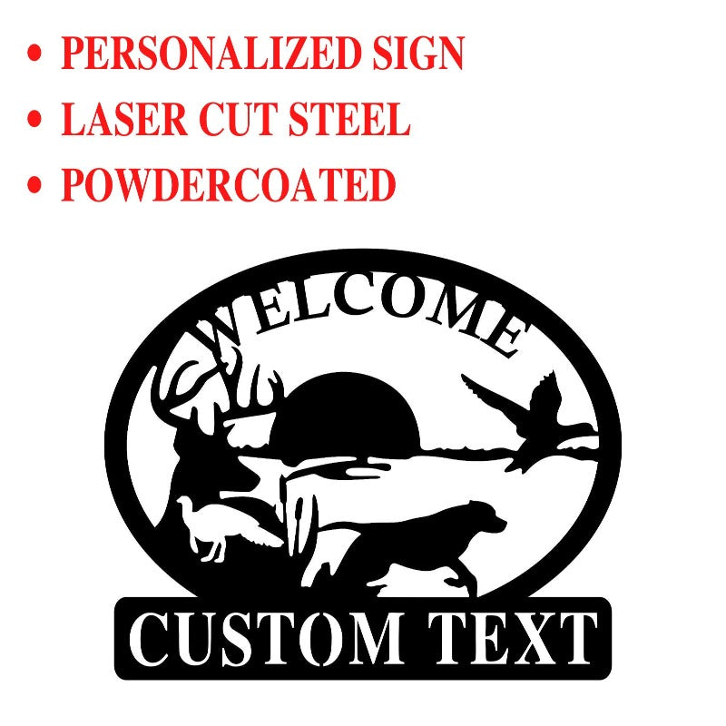 Personalized Deer Duck Sign