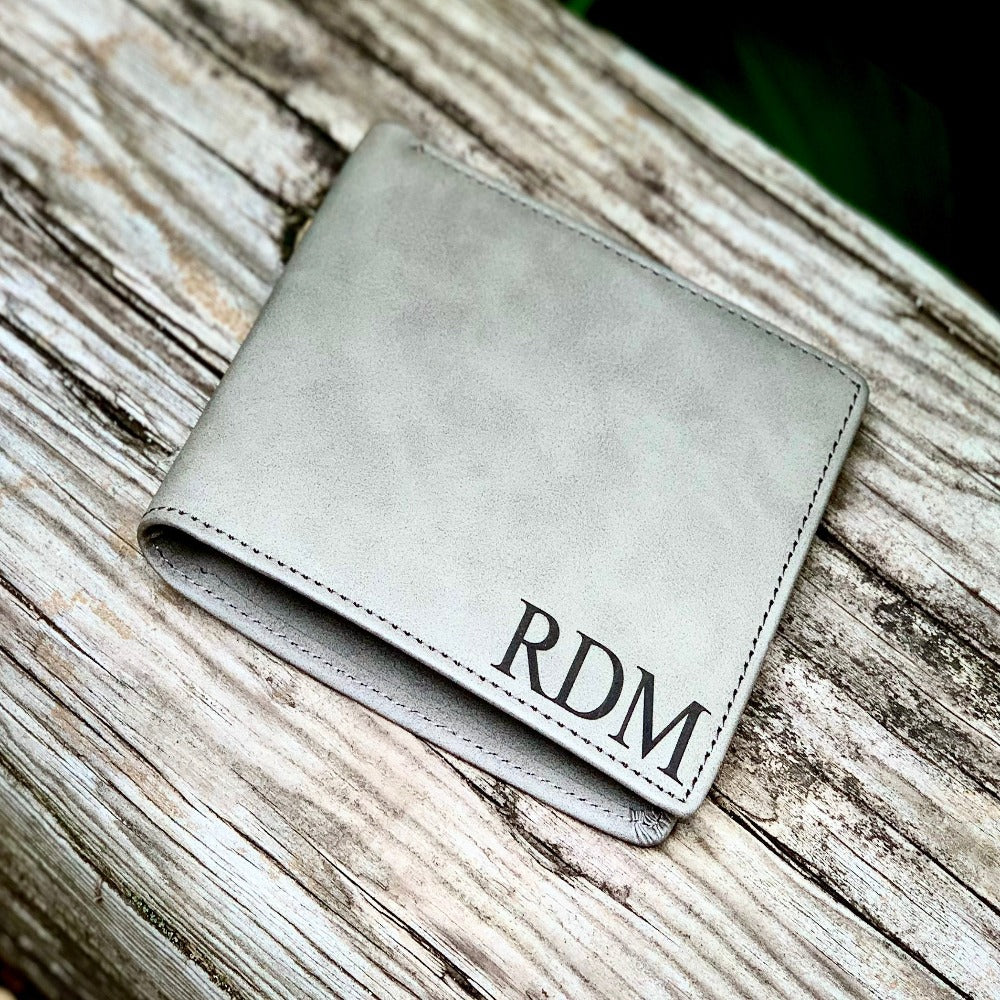 Personalized Laser Engraved Leatherette Wallet