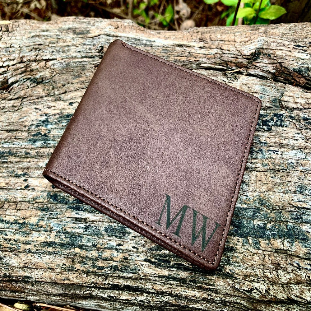 Personalized Laser Engraved Leatherette Wallet