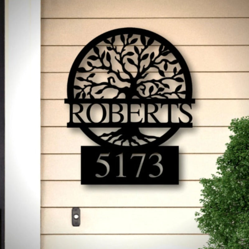 Personalized Laser Tree Signs