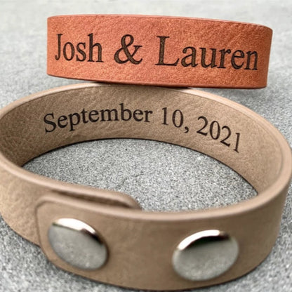 Personalized Leather Bracelet