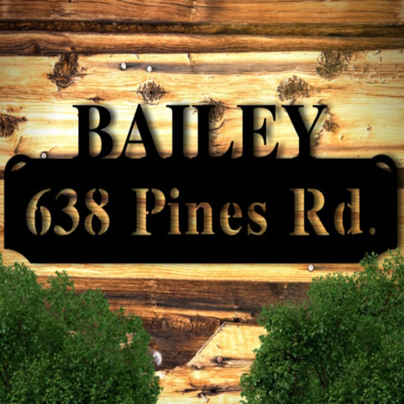 Personalized Metal Address Plaque