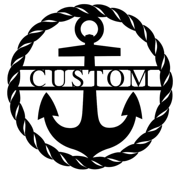 Personalized Metal Anchor Sign