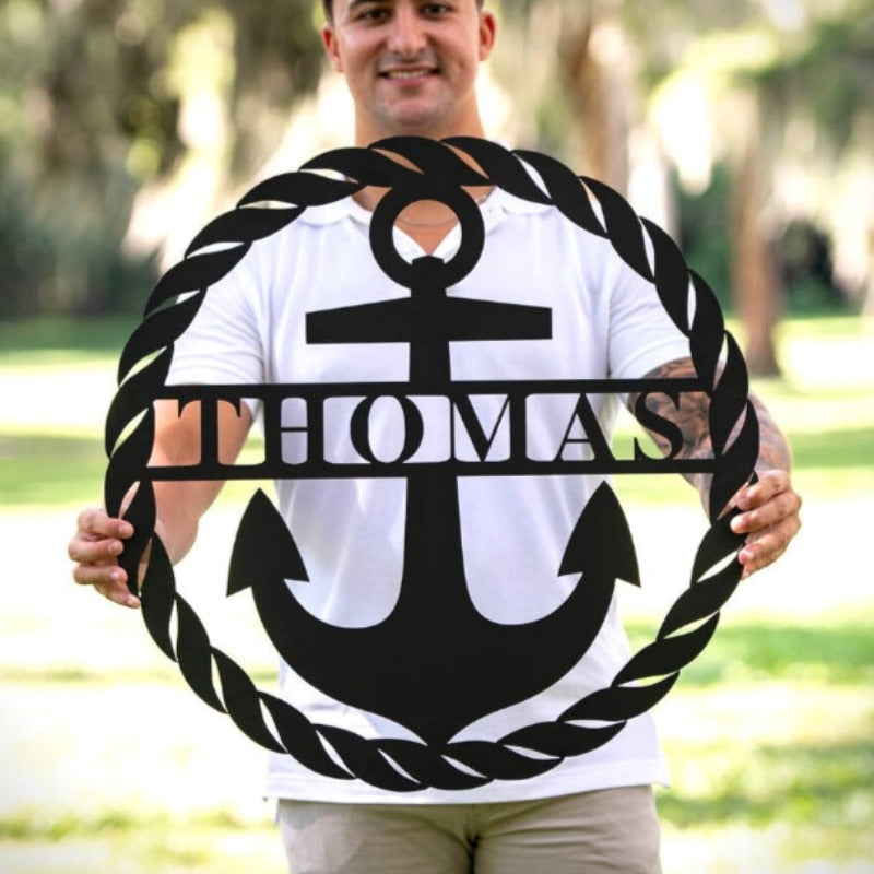 Personalized Metal Anchor Sign
