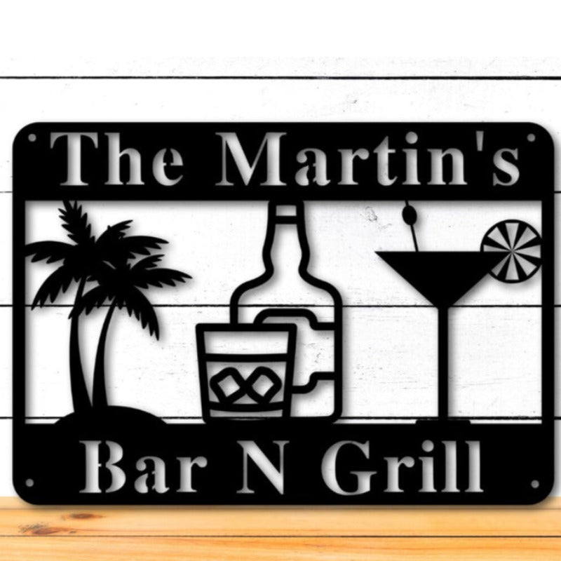 Personalized Metal Bar Sign