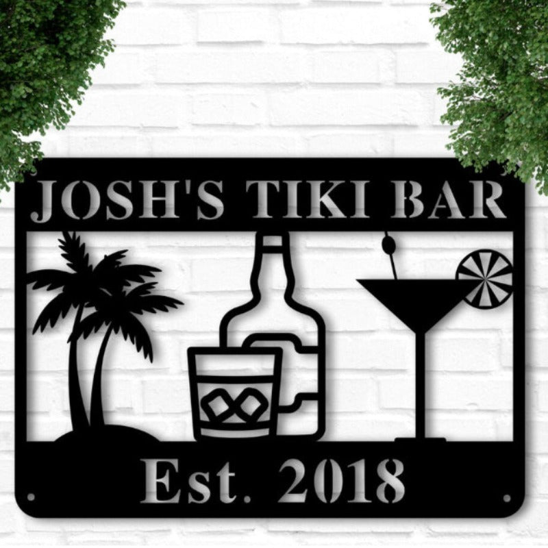 Personalized Metal Bar Sign