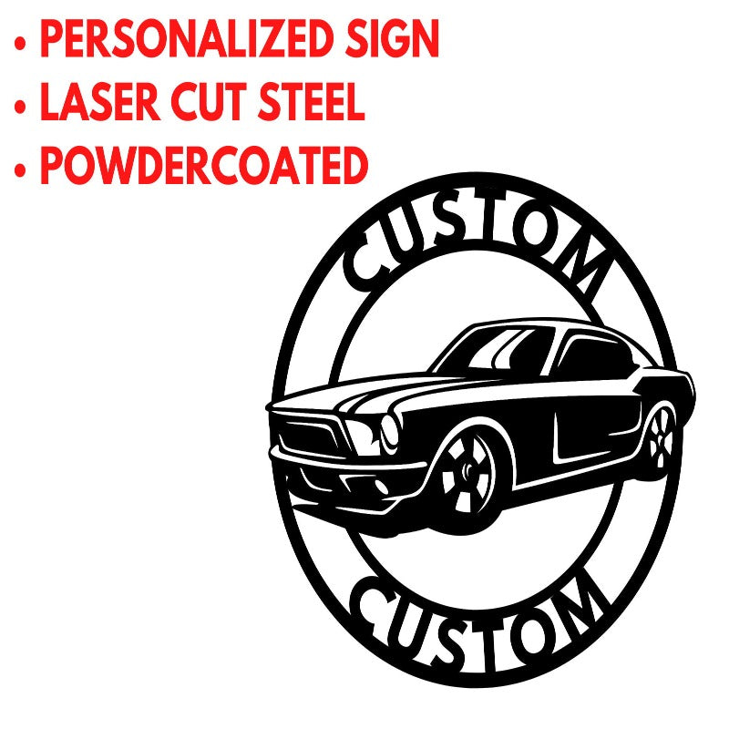 Personalized Metal Car Sign