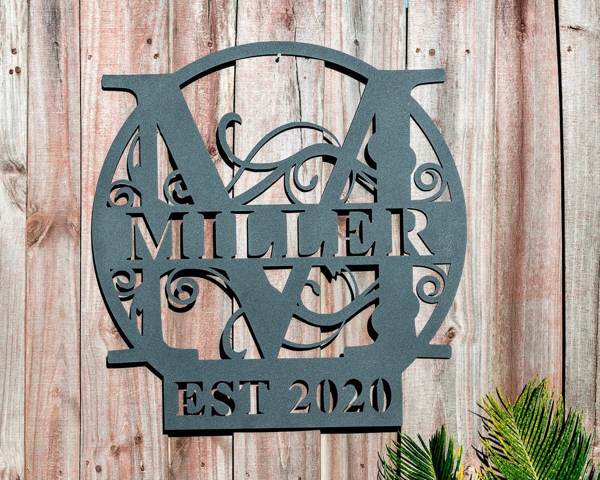 Personalized Metal Family Name Sign