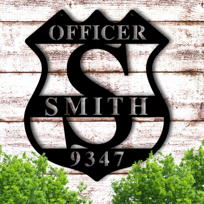 Personalized Police Officer Decor