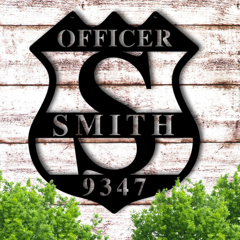 Personalized Police Sign For Home
