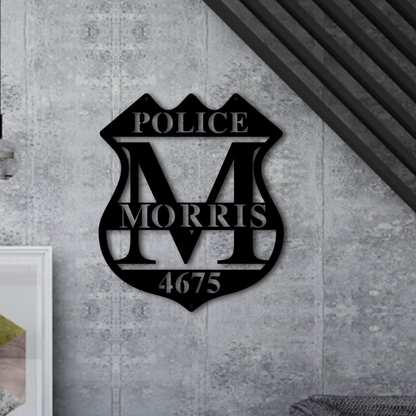 Personalized Police Sign For Home