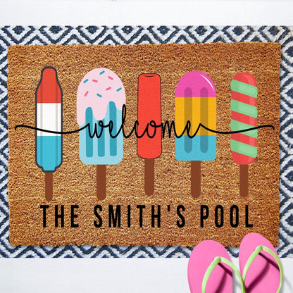 Personalized Popsicle Welcome Doormat