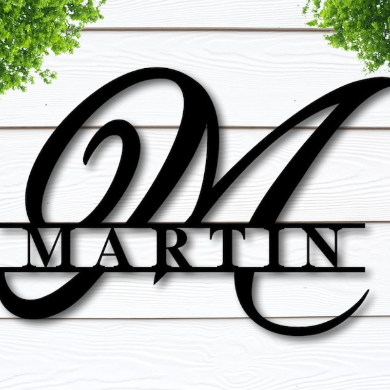 Personalized Split Letter Name Sign