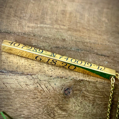 Personalized Vertical Bar Necklace