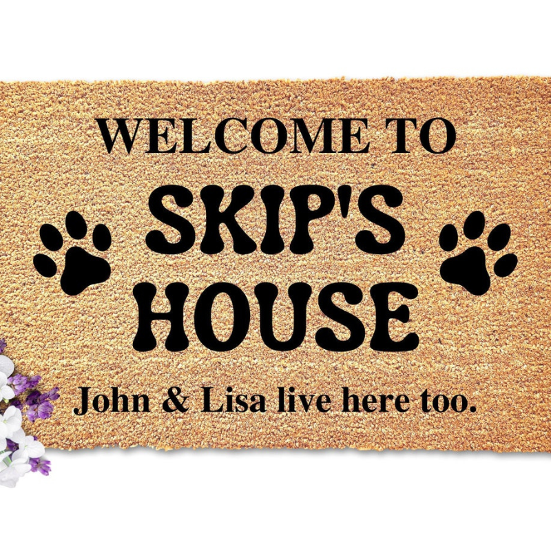 Personalized Welcome Door Mat For Dog