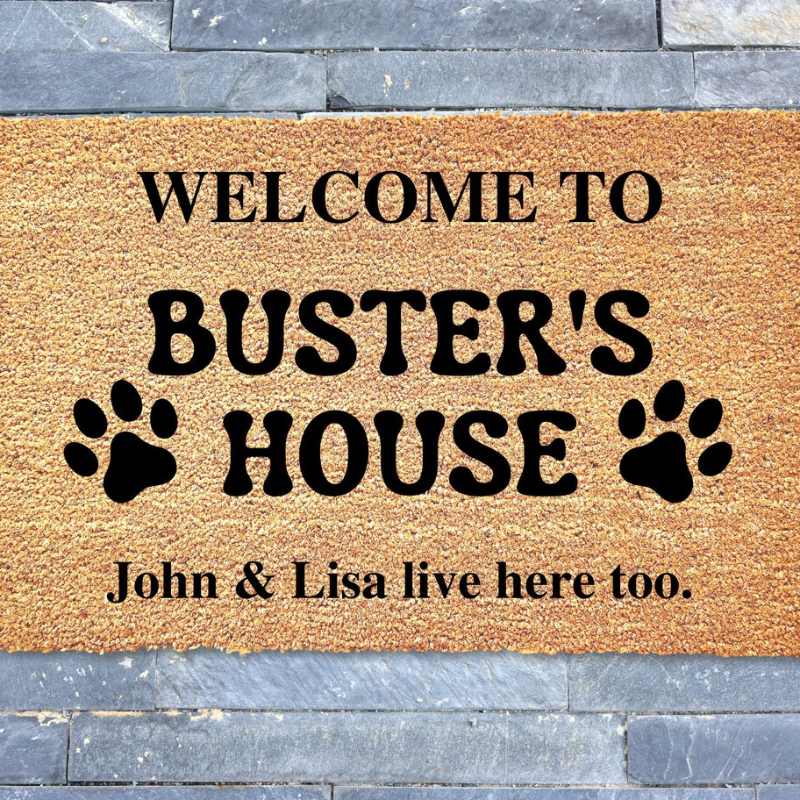 Personalized Welcome Door Mat For Dog