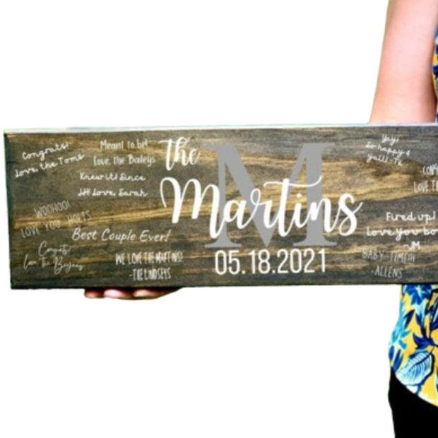 Personalized Wood Guest Book Sign