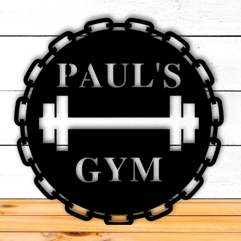 Personalized Work Out Gym Sign