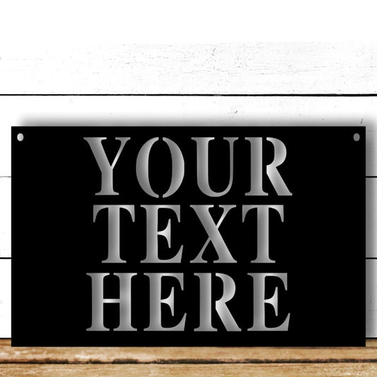 Rectangle Shaped Custom Metal Sign Wall Art