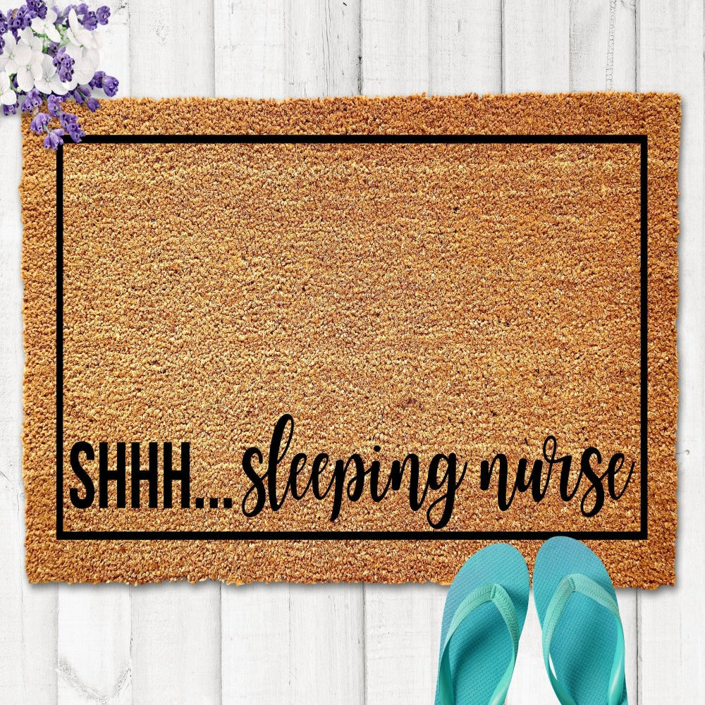 Resting Nurse Welcome Doormat