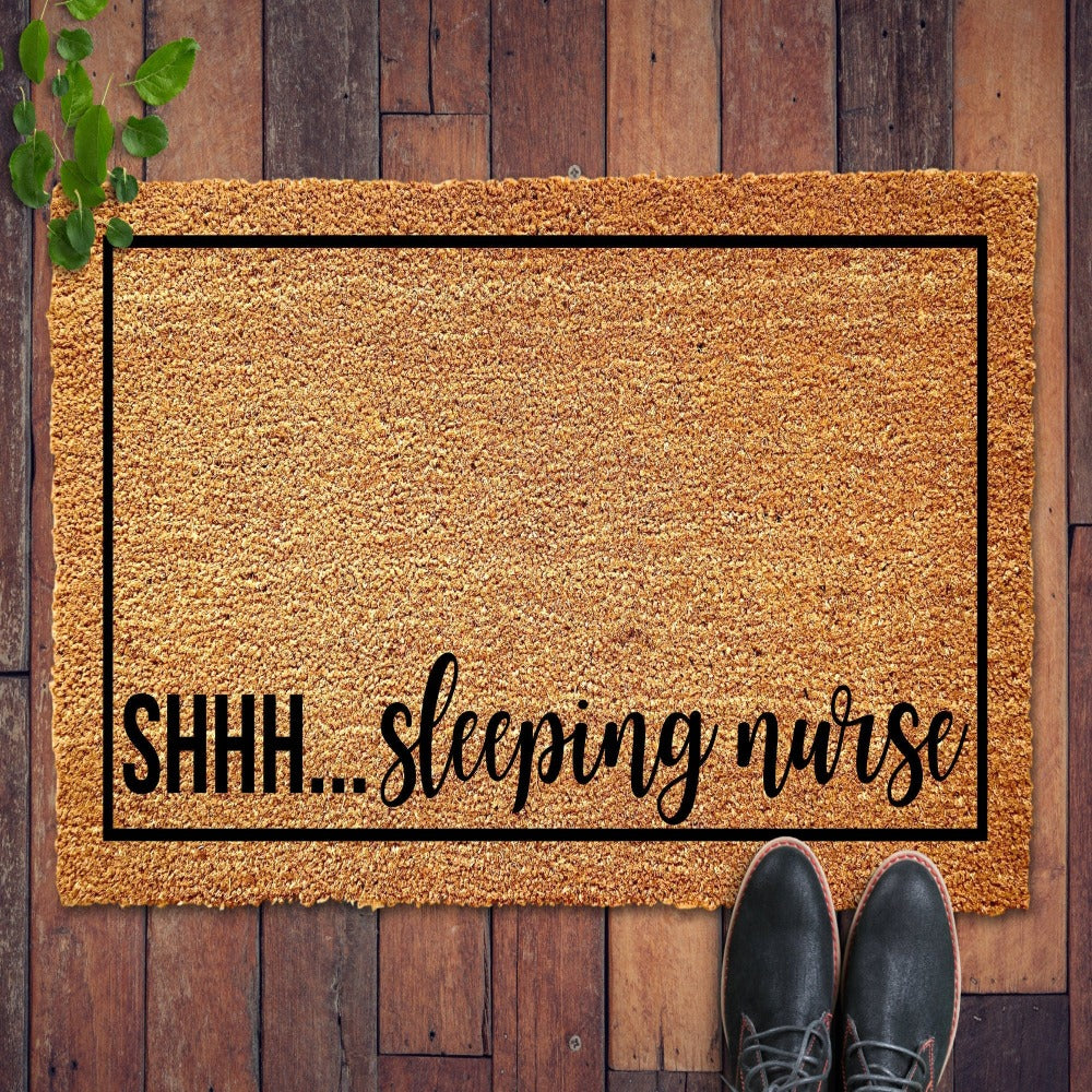 Resting Nurse Welcome Doormat