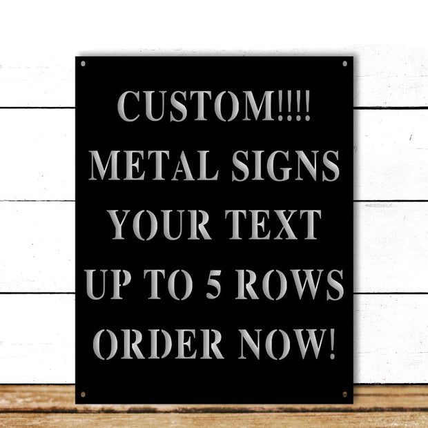 Square Shaped Custom Metal Sign Wall Art