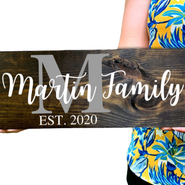 Family Name Established Wood Sign