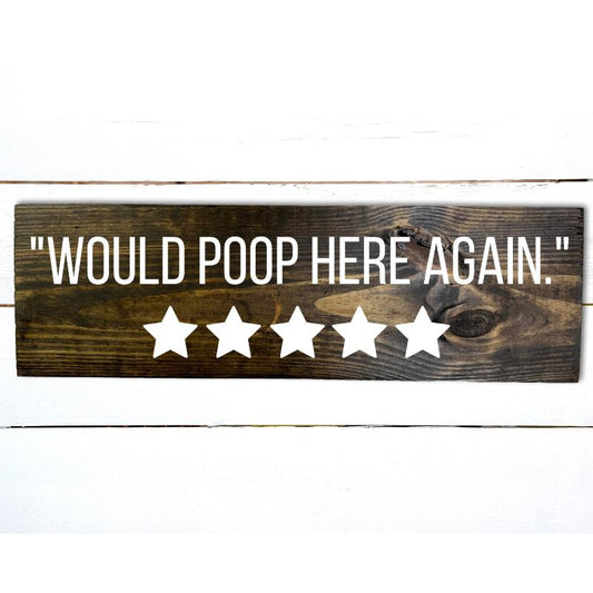 5 Stars Bathroom Sign