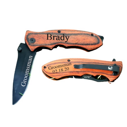 Engraved Pocket Knife Groomsman