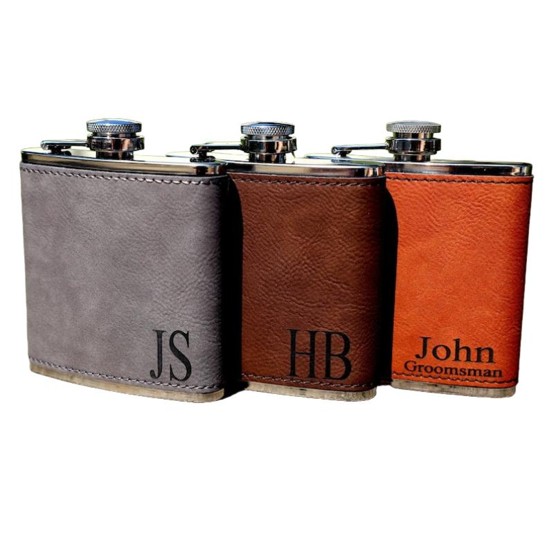 Leather Flask Personalized