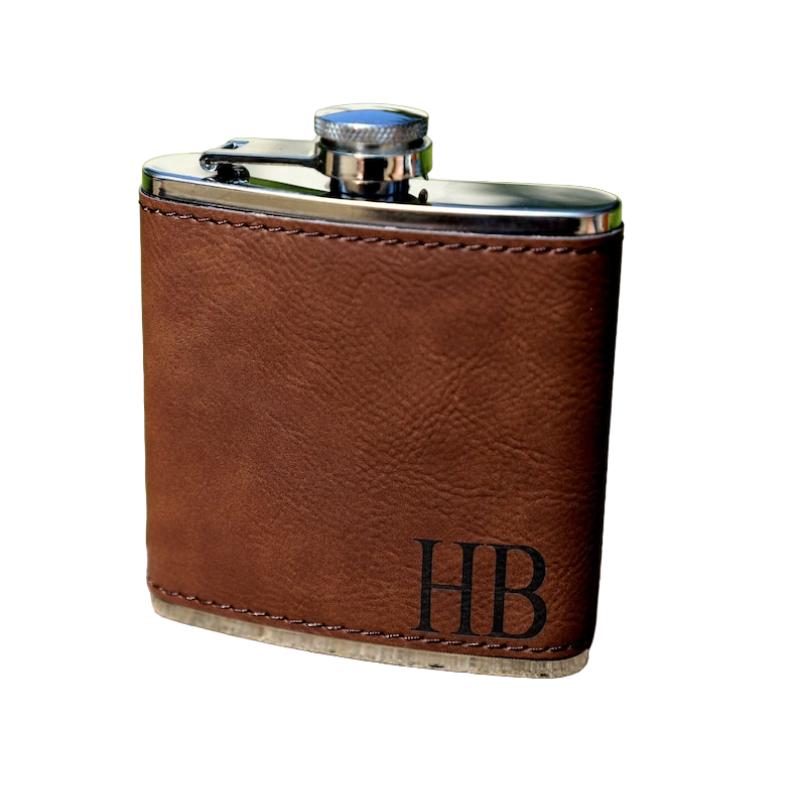 Leather Flask Personalized