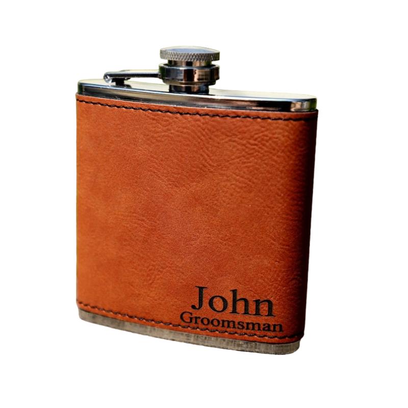 Leather Flask Personalized