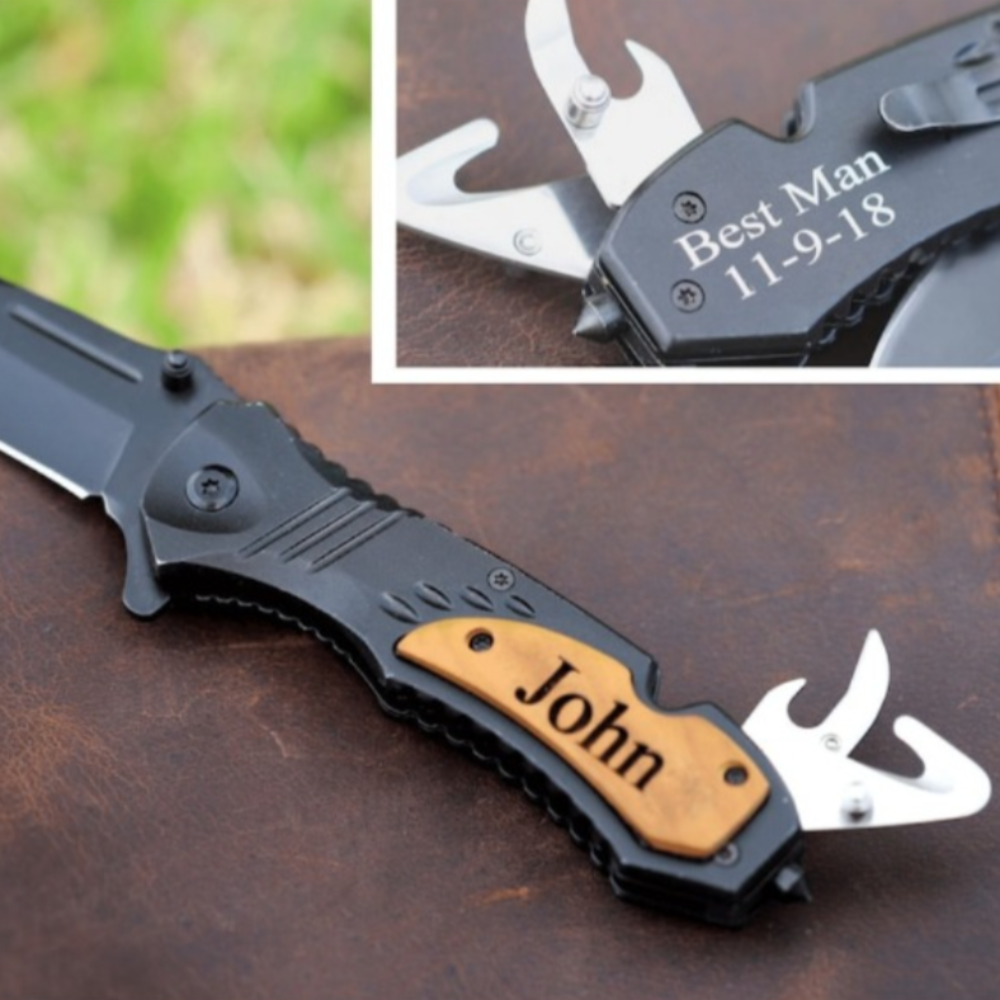 Personalized Groomsmen Gift Pocket Knife