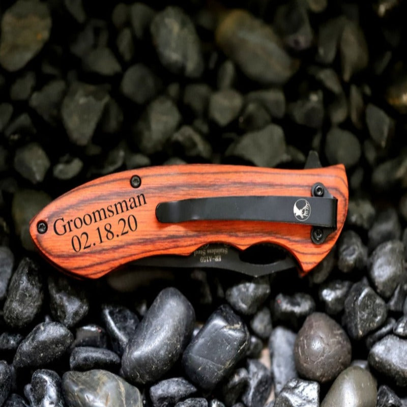 Custom Pocket Knife Groomsman Gift