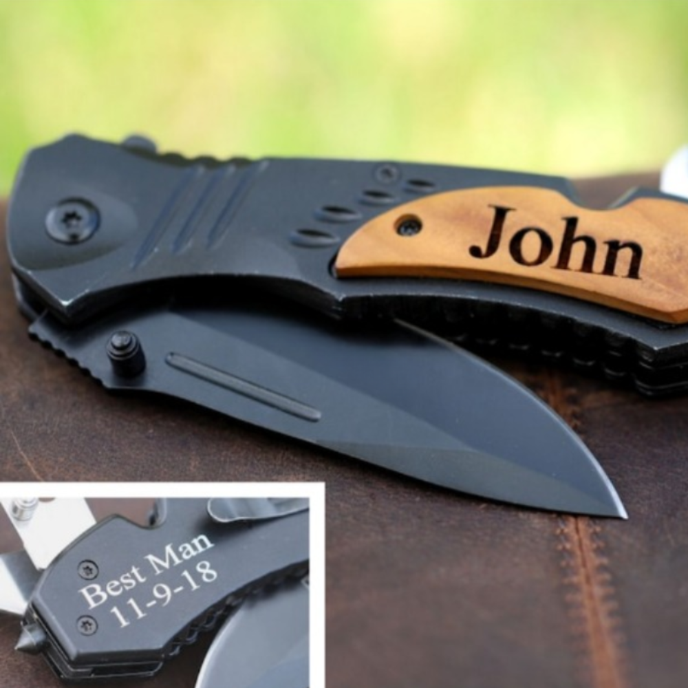 Personalized Groomsmen Gift Pocket Knife