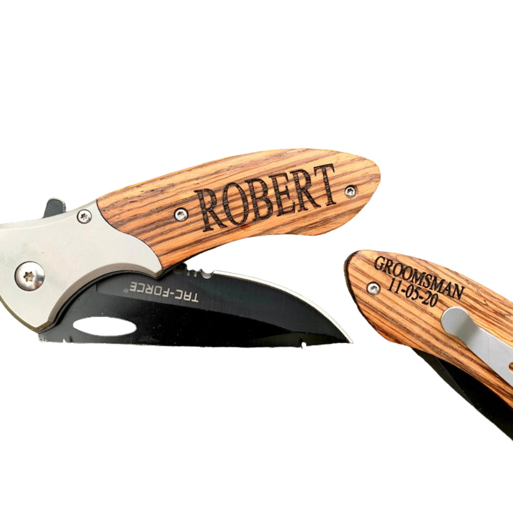 Engraved Hunting Knife