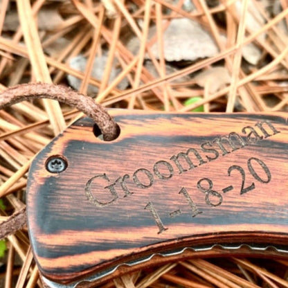 Engraved Pocket Knife For Groomsmen