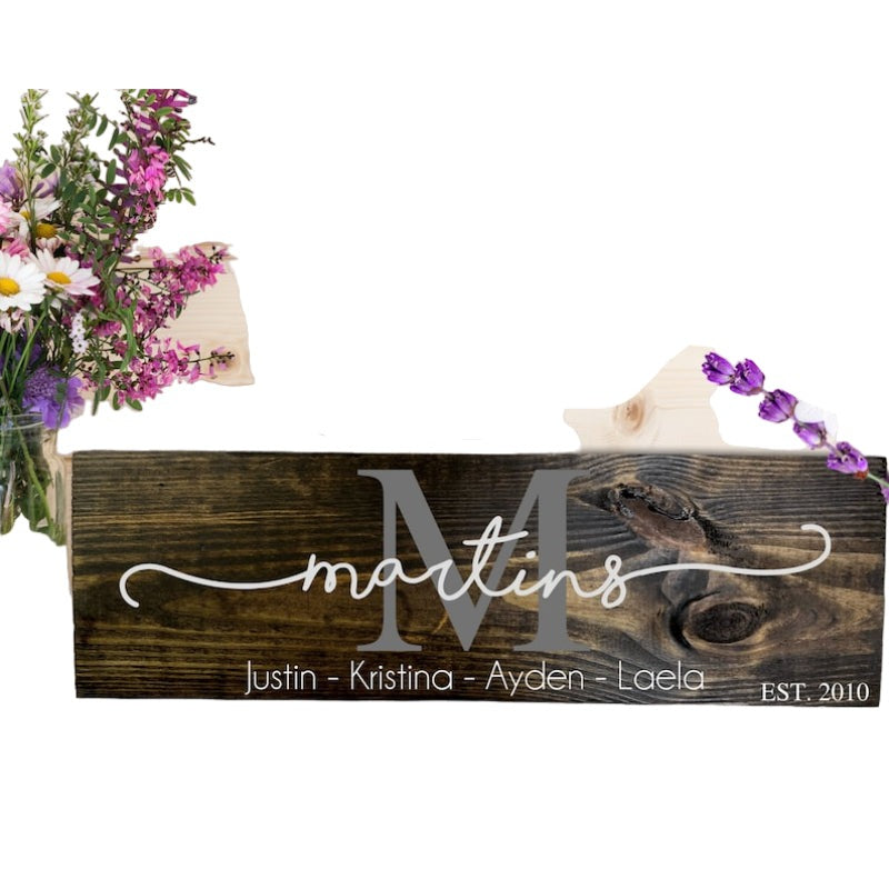 Custom Family Name Sign