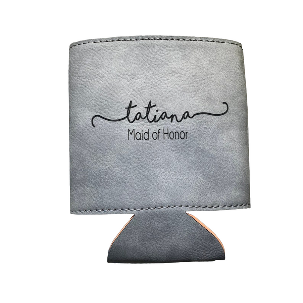 Personalized Leather Beverage Holder