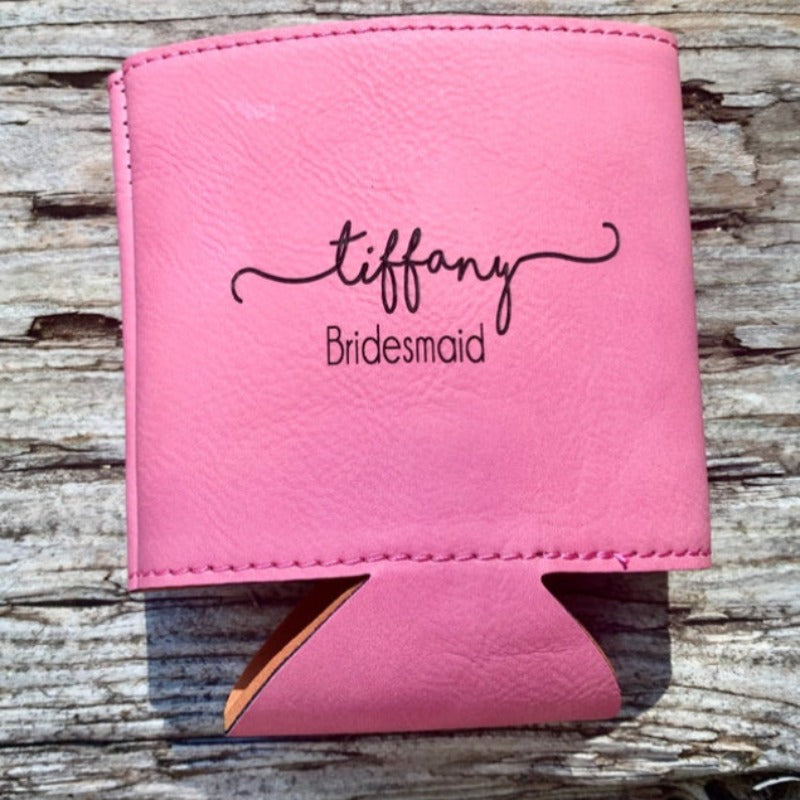Personalized Leather Beverage Holder