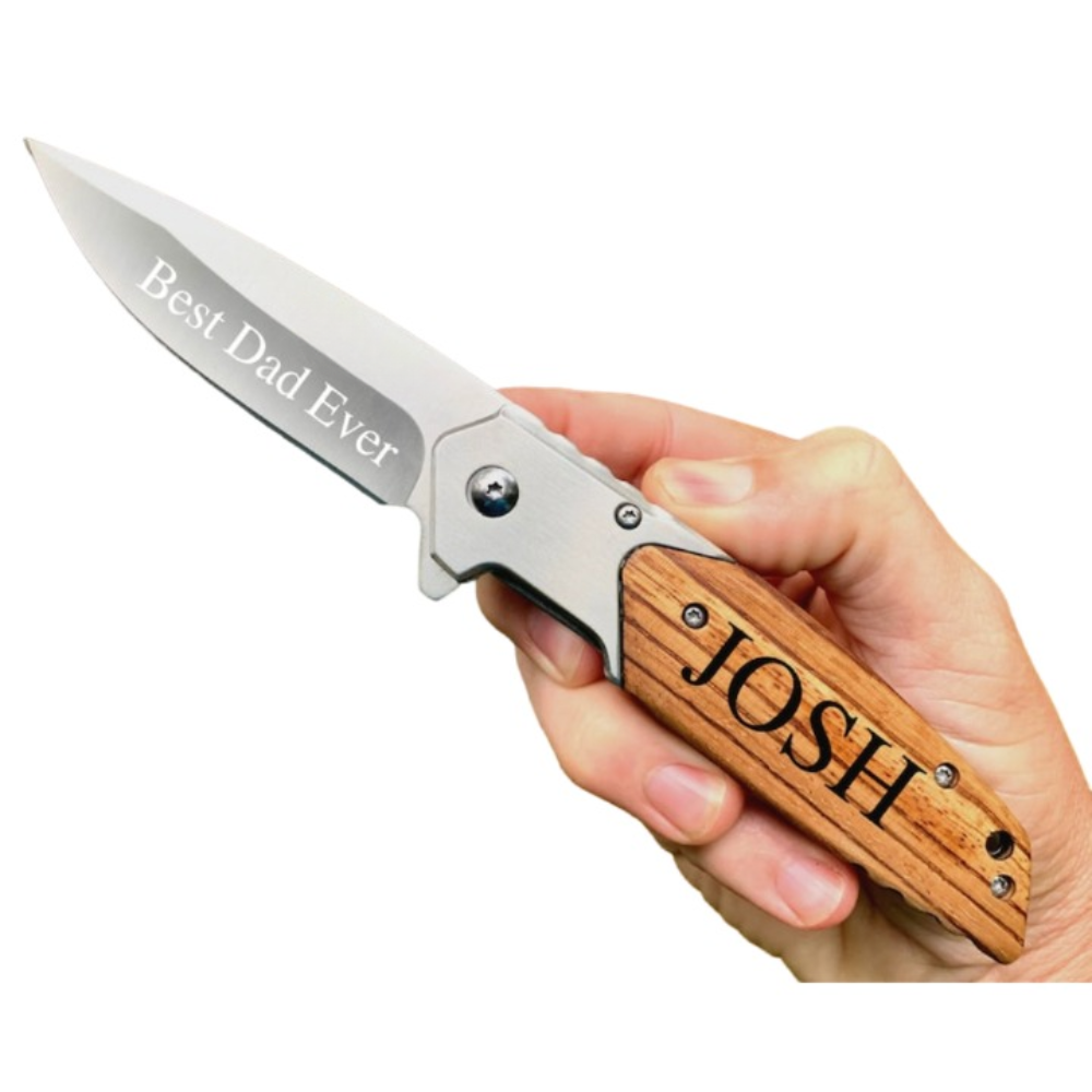 Engraved Hunting Knife