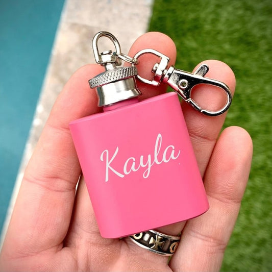 Custom Engraved Flask Keychain