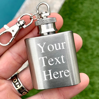 Custom Engraved Flask Keychain