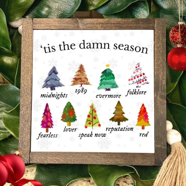 Christmas Tree Framed Wood Sign