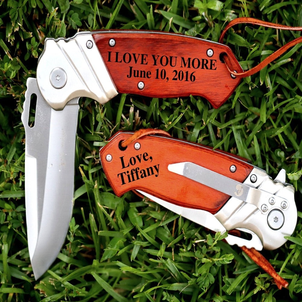 Engraved Designed Personalized Knife Gift