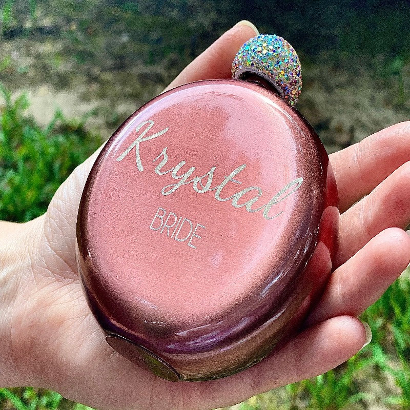 Personalized Bridesmaid Glam Flasks