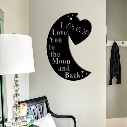 Moon Shaped Custom Metal Sign Plate