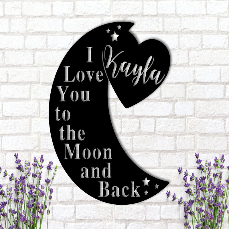 Moon Shaped Custom Metal Sign Plate